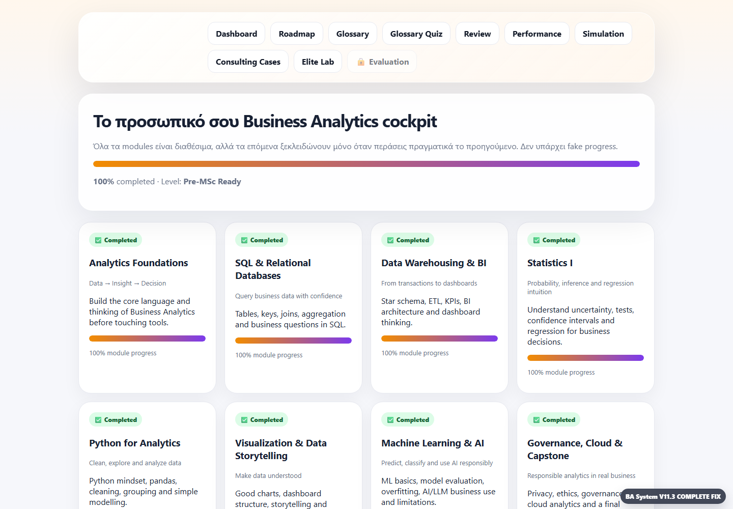 BA Lab screenshot