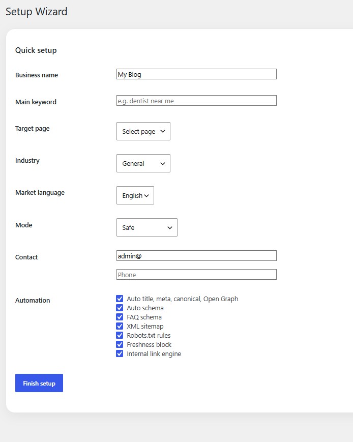 Seo autopilot plugin mobile